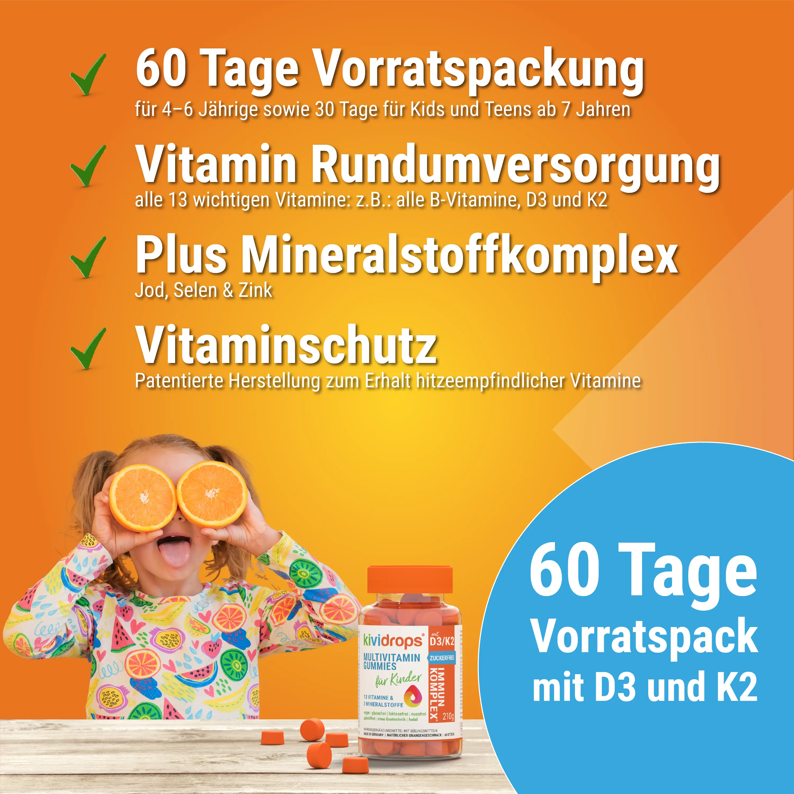 60 Tage Vorratspackung für 4-6 Jährige