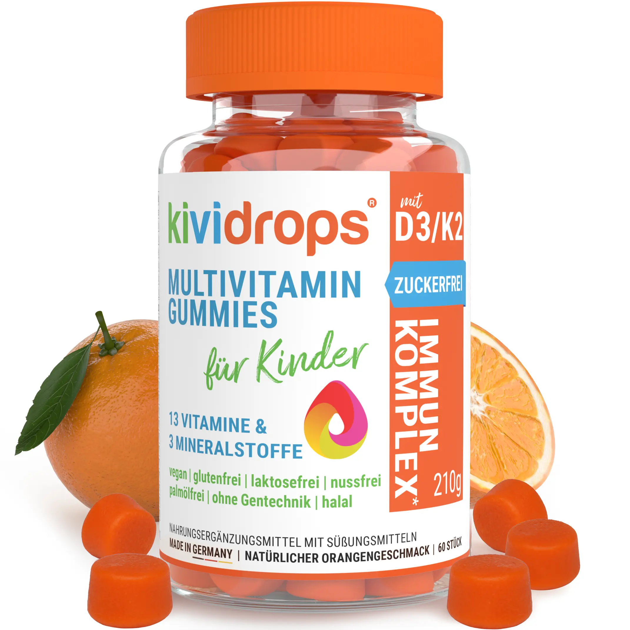 Zuckerfreie Kinder Multivitamine + Mineralstoffe