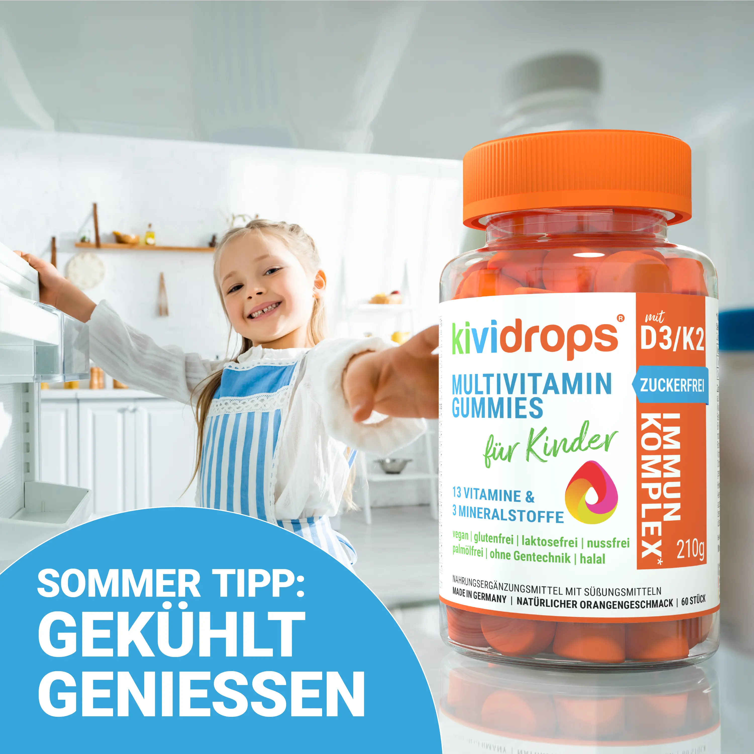 kividrops gekühlt aus dem Kühlschrank genießen
